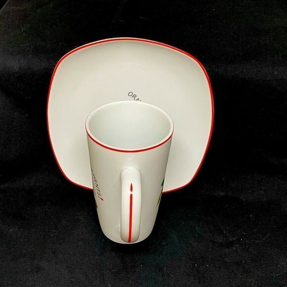 Fitz AND FLOYD “ORNAMENTS” DESSERT PLATE AND MUG - Picture 2 of 4